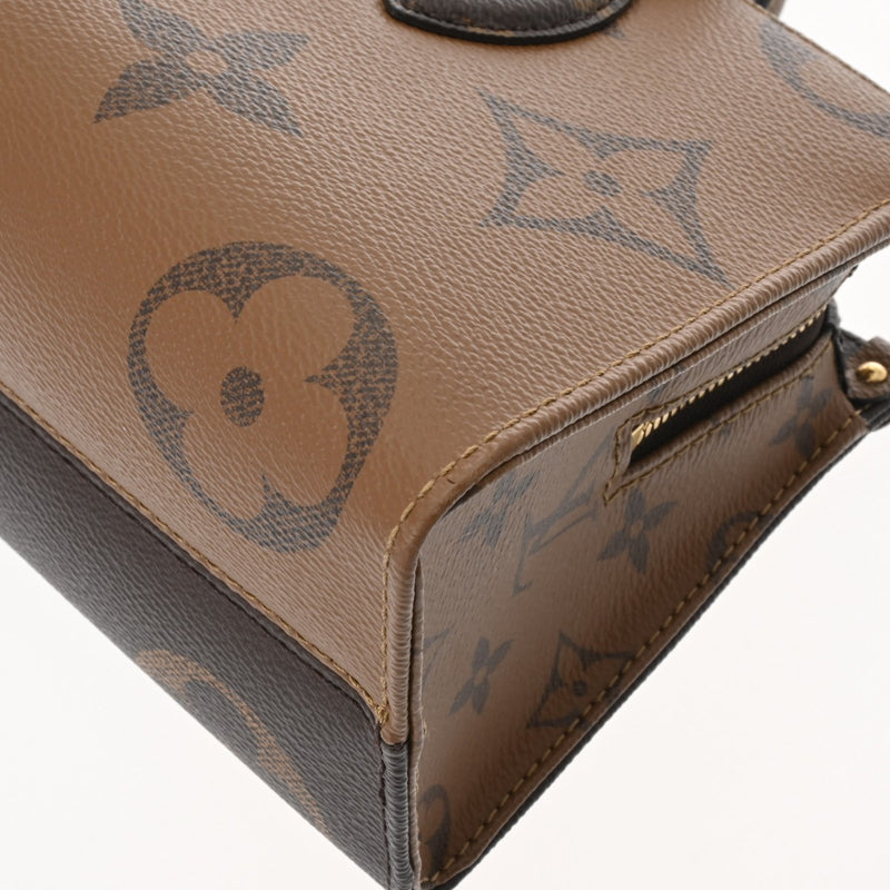 LOUIS VUITTON ルイヴィトン モノグラムリバース オンザゴー EW 2WAYショルダー ブラウン M46653 レディース モノグラムキャンバス ハンドバッグ ABランク 中古 銀蔵