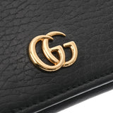 GUCCI グッチ プチマーモント 黒 474748 レディース レザー カードケース ABランク 中古 銀蔵