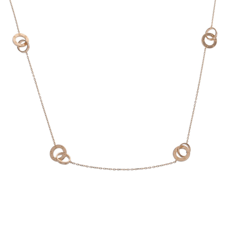 CARTIER カルティエ ラブサークル8 レディース K18イエローゴールド ネックレス Aランク 中古 銀蔵