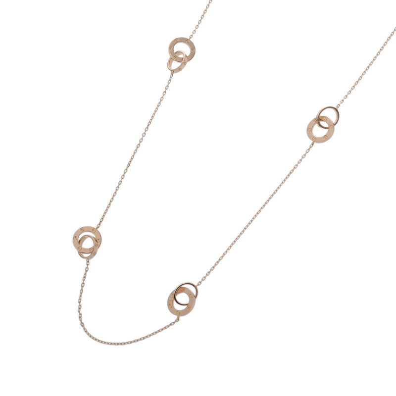 CARTIER カルティエ ラブサークル8 レディース K18イエローゴールド ネックレス Aランク 中古 銀蔵