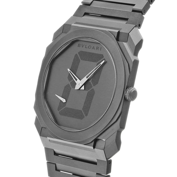 ブルガリ オクト フィニッシモ 宮島達男 日本限定モデル SAP103563 ブラック メンズ 腕時計 自動巻き 中古 銀蔵