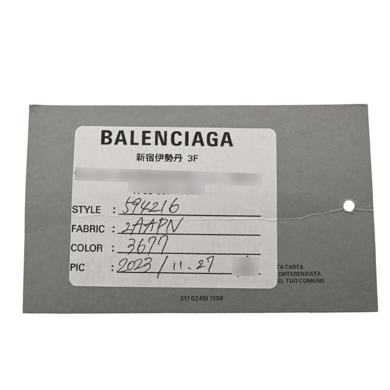 BALENCIAGA バレンシアガ フラワーモチーフ ライトグリーン 594216 レディース カーフ 二つ折り財布 Bランク 中古 銀蔵