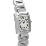 カルティエ タンクフランセーズ SM W51028Q3 シルバー レディース 腕時計 クォーツ 中古 銀蔵