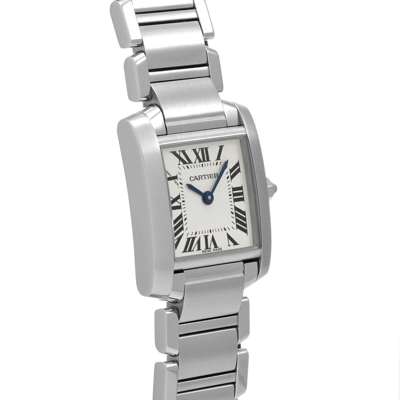 カルティエ タンクフランセーズ SM W51028Q3 シルバー レディース 腕時計 クォーツ 中古 銀蔵