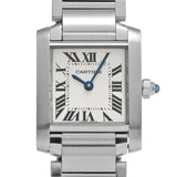 カルティエ タンクフランセーズ SM W51028Q3 シルバー レディース 腕時計 クォーツ 中古 銀蔵