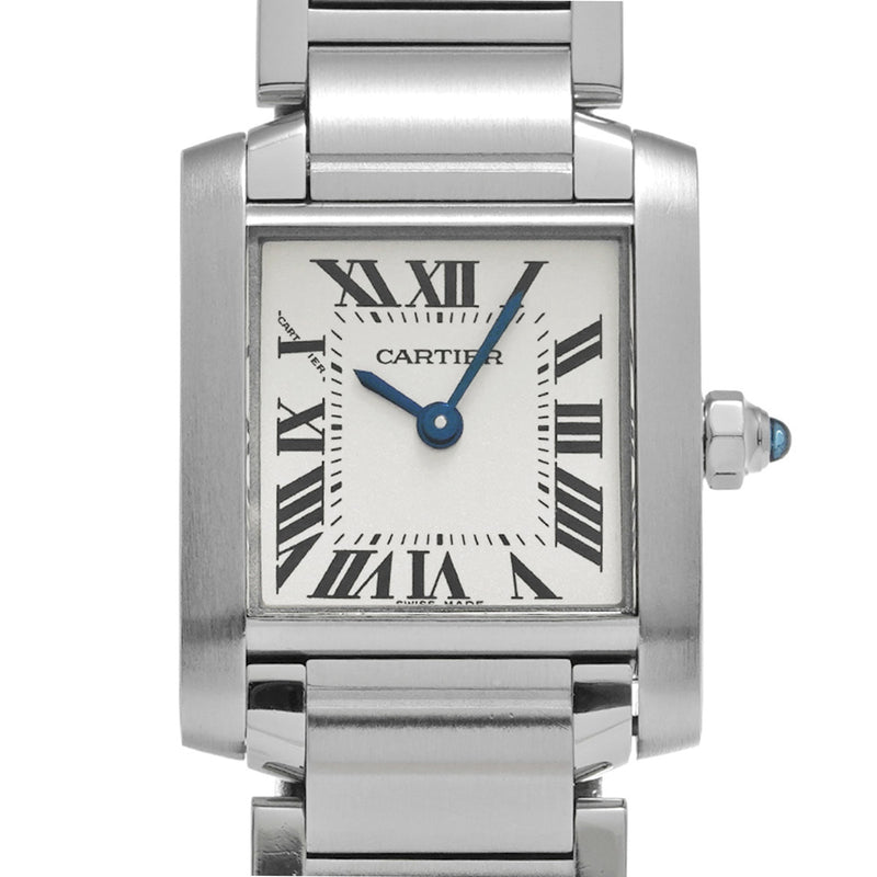 カルティエ タンクフランセーズ SM W51028Q3 シルバー レディース 腕時計 クォーツ 中古 銀蔵