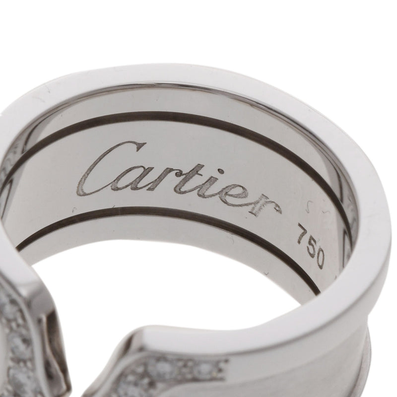 CARTIER カルティエ 2Cリング LM ダイヤ #50 9.5号 レディース K18ホワイトゴールド リング・指輪 Aランク 中古 銀蔵