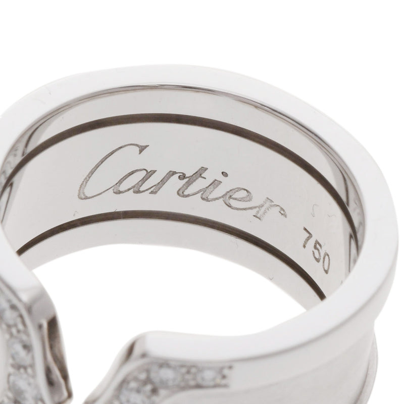 CARTIER カルティエ 2Cリング LM ダイヤ #50 9.5号 レディース K18ホワイトゴールド リング・指輪 Aランク 中古 銀蔵