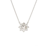 HARRY WINSTON ハリーウィンストン サンフラワー スモール ダイヤ0.72ct F-VS2-3EX レディース Pt950プラチナ ネックレス Aランク 中古 銀蔵