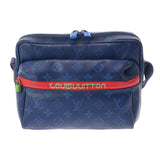 LOUIS VUITTON ルイヴィトン メッセンジャーPM ブルー M43829 メンズ モノグラムパシフィックキャンバス メッセンジャーバッグ Bランク 中古 銀蔵