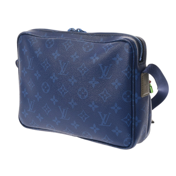 LOUIS VUITTON ルイヴィトン メッセンジャーPM ブルー M43829 メンズ モノグラムパシフィックキャンバス メッセンジャーバッグ Bランク 中古 銀蔵