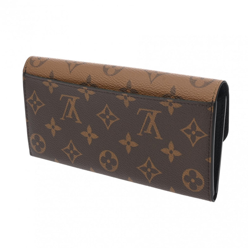 LOUIS VUITTON ルイヴィトン モノグラムリバース ポルトフォイユ エミリー ブラウン M61289 レディース モノグラムキャンバス 長財布 新同 中古 銀蔵