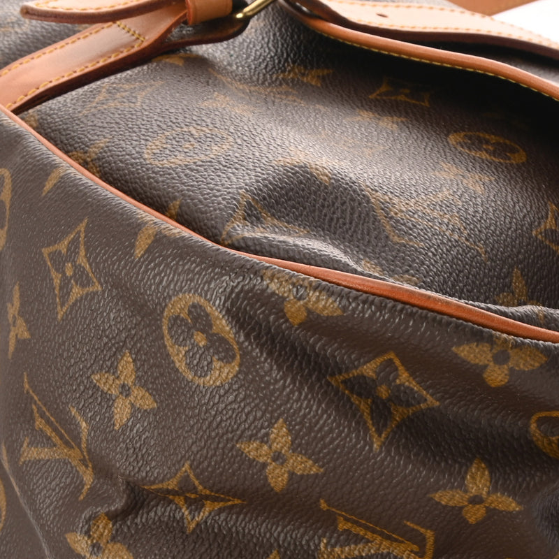 LOUIS VUITTON ルイヴィトン モノグラム ソミュール 35 ブラウン M42254 レディース モノグラムキャンバス ショルダーバッグ Bランク 中古 銀蔵