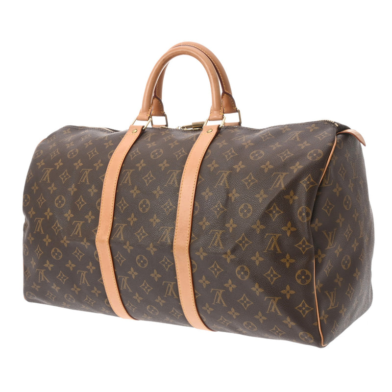 LOUIS VUITTON ルイヴィトン モノグラム キーポル 50 ブラウン M41426 ユニセックス モノグラムキャンバス ボストンバッグ ABランク 中古 銀蔵