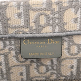 CHRISTIAN DIOR クリスチャンディオール ブックトート ミディアム オブリーク グレー レディース ジャガード ハンドバッグ ABランク 中古 銀蔵