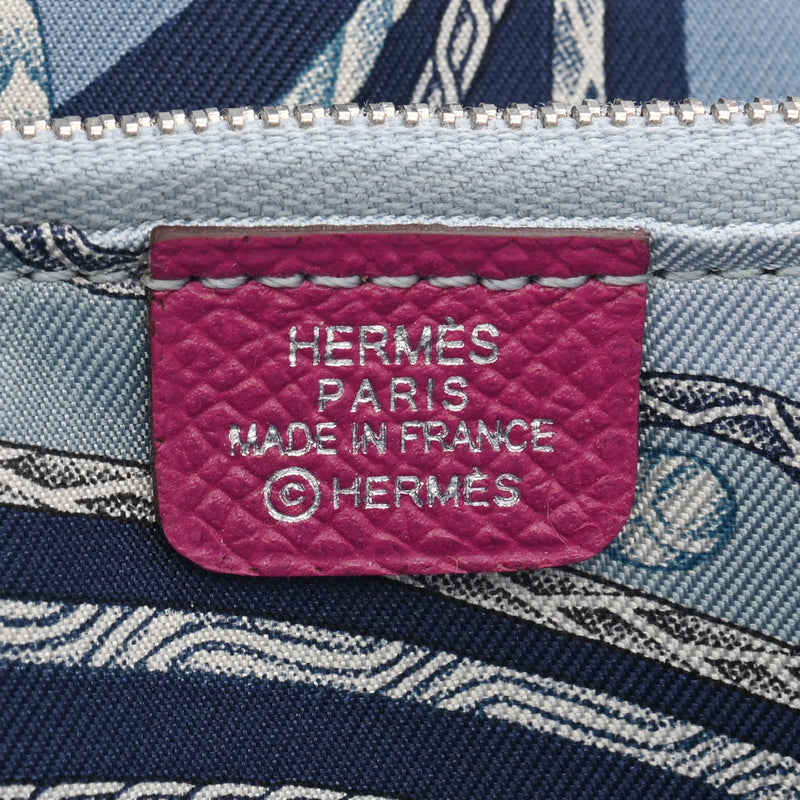 HERMES エルメス アザップ ロングシルクイン ローズパープル C刻印(2018年頃) レディース ヴォーエプソン 長財布 ABランク 中古 銀蔵