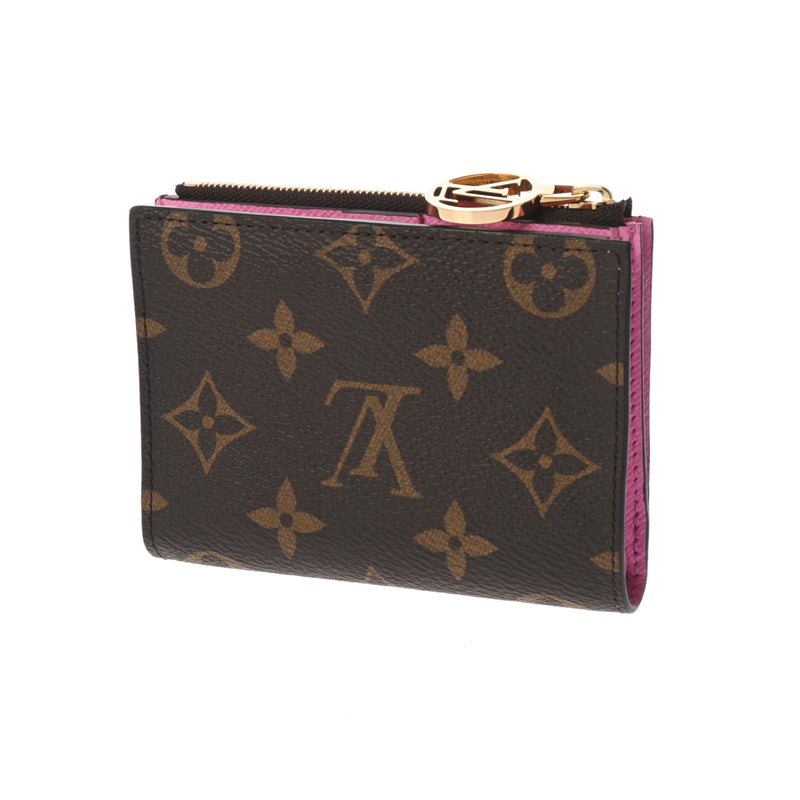 LOUIS VUITTON ルイヴィトン モノグラム ポルトフォイユリサ ブラウン/ピンク M82415 レディース モノグラムキャンバス 二つ折り財布 Aランク 中古 銀蔵