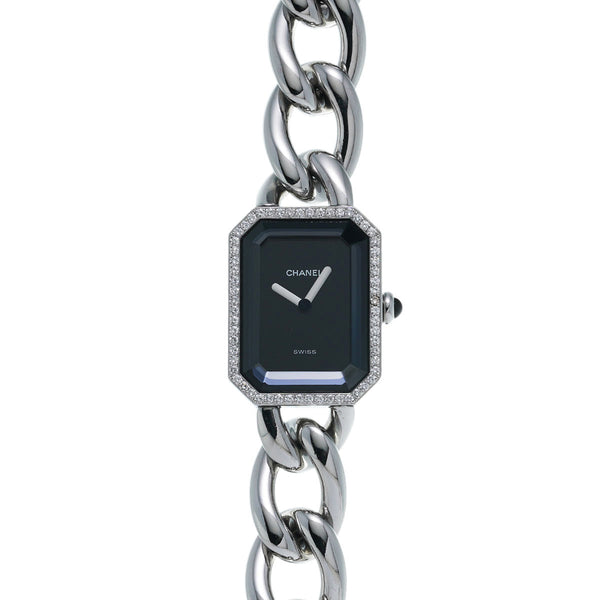 シャネル プルミエール ベゼルダイヤ H3252 ブラック レディース 腕時計 クォーツ 中古 銀蔵