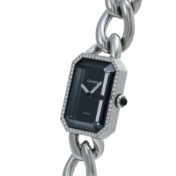 シャネル プルミエール ベゼルダイヤ H3252 ブラック レディース 腕時計 クォーツ 中古 銀蔵