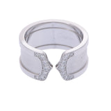 CARTIER カルティエ C2 リング LM ダイヤ #54 14号 メンズ K18ホワイトゴールド リング・指輪 Aランク 中古 銀蔵