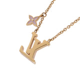 LOUIS VUITTON ルイヴィトン LV アイコニック エナメル ゴールド M01215 レディース メタル ネックレス Aランク 中古 銀蔵