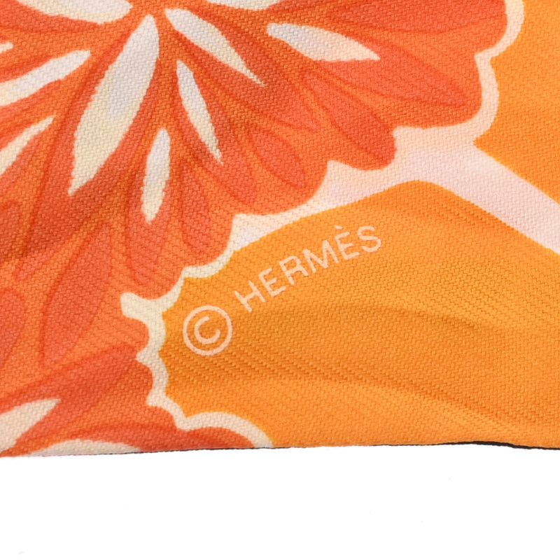 HERMES エルメス ツイリー THE THREE GRACES オレンジ レディース シルク100％ スカーフ Aランク 中古 銀蔵