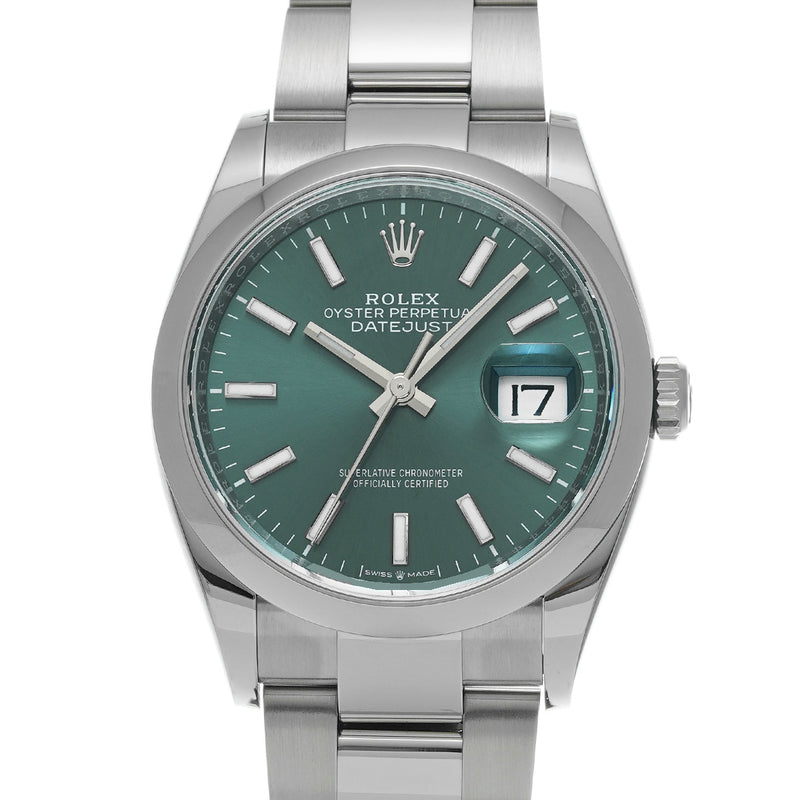 ロレックス デイトジャスト 36 126200 ランダムシリアル ミントグリーン メンズ 腕時計 自動巻き 中古 銀蔵