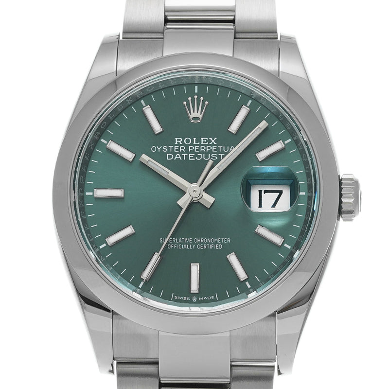 ロレックス デイトジャスト 36 126200 ランダムシリアル ミントグリーン メンズ 腕時計 自動巻き 中古 銀蔵