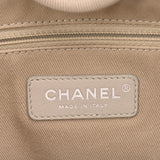 CHANEL シャネル ドーヴィル MM グレージュ系 A67001 レディース キャンバス レザー トートバッグ Aランク 中古 銀蔵