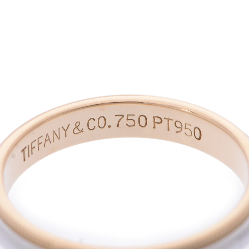 TIFFANY&Co. ティファニー ミルグレインバンドリング 16.5号 レディース K18イエローゴールド Pt950プラチナ リング・指輪 Aランク 中古 銀蔵