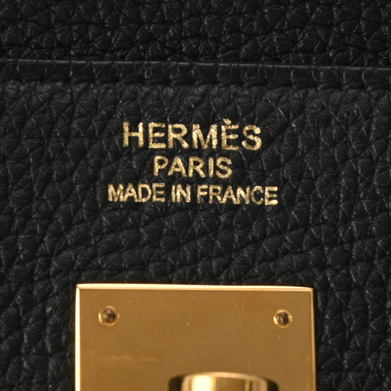 HERMES エルメス バーキン 40 ブラック □P刻印(2012年頃) ユニセックス トゴ ハンドバッグ ABランク 中古 銀蔵