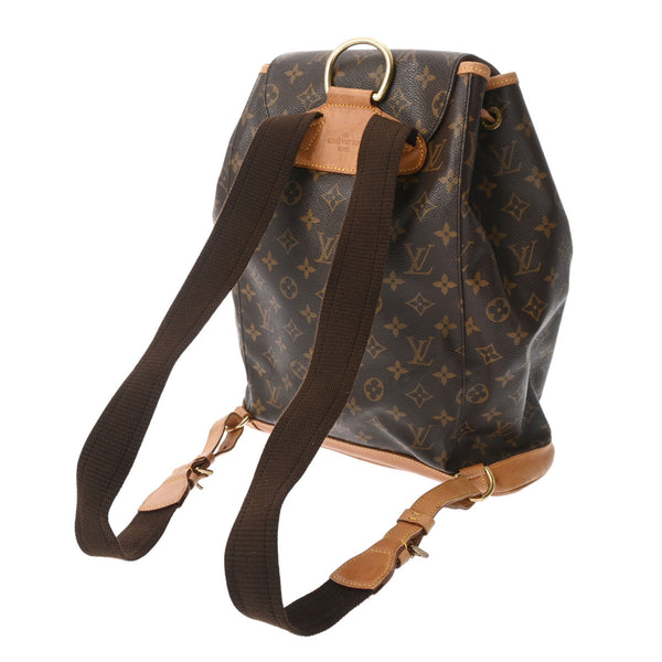 LOUIS VUITTON ルイヴィトン モノグラム モンスリ GM ブラウン M51135 ユニセックス モノグラムキャンバス リュック・デイパック Bランク 中古 銀蔵