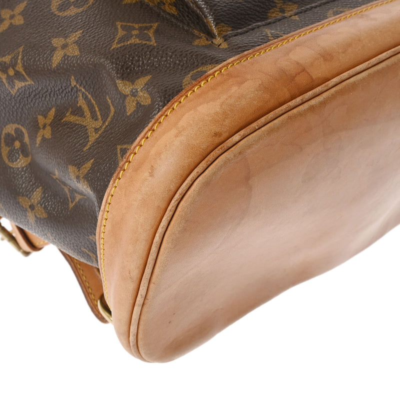 LOUIS VUITTON ルイヴィトン モノグラム モンスリ GM ブラウン M51135 ユニセックス モノグラムキャンバス リュック・デイパック Bランク 中古 銀蔵