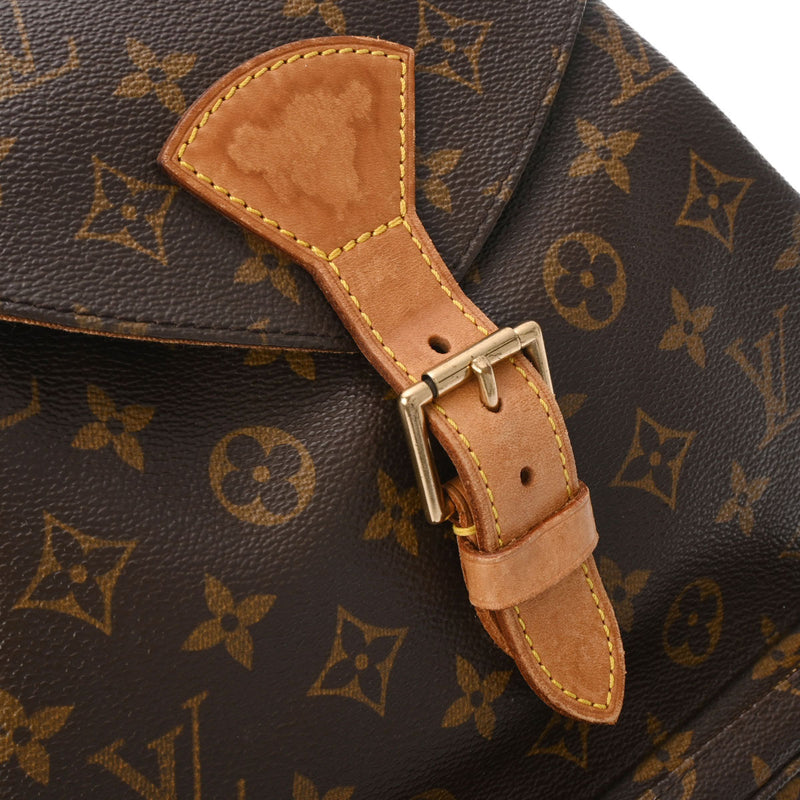 LOUIS VUITTON ルイヴィトン モノグラム モンスリ GM ブラウン M51135 ユニセックス モノグラムキャンバス リュック・デイパック Bランク 中古 銀蔵