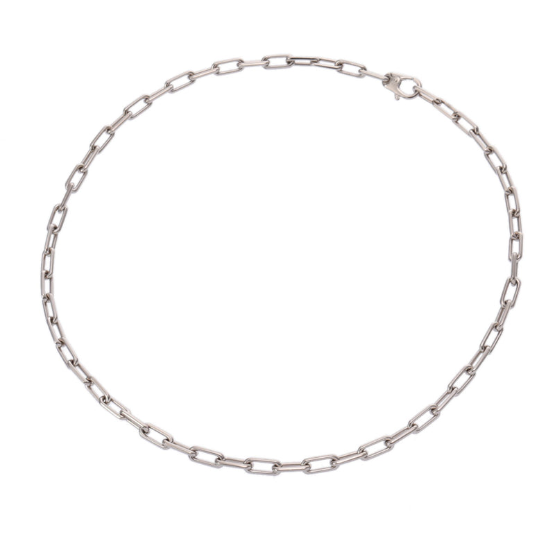 CARTIER カルティエ スパルタカス チェーン ユニセックス K18ホワイトゴールド WG ネックレス Aランク 中古 銀蔵