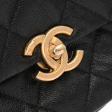 CHANEL シャネル マトラッセ チェーンショルダー ブラック レディース キャビアスキン ハンドバッグ Aランク 中古 銀蔵