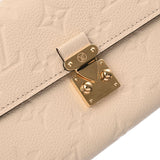 LOUIS VUITTON ルイヴィトン モノグラムアンプラント ポルトフォイユ サラ メティス クレーム M83276 レディース レザー 長財布 新同 中古 銀蔵