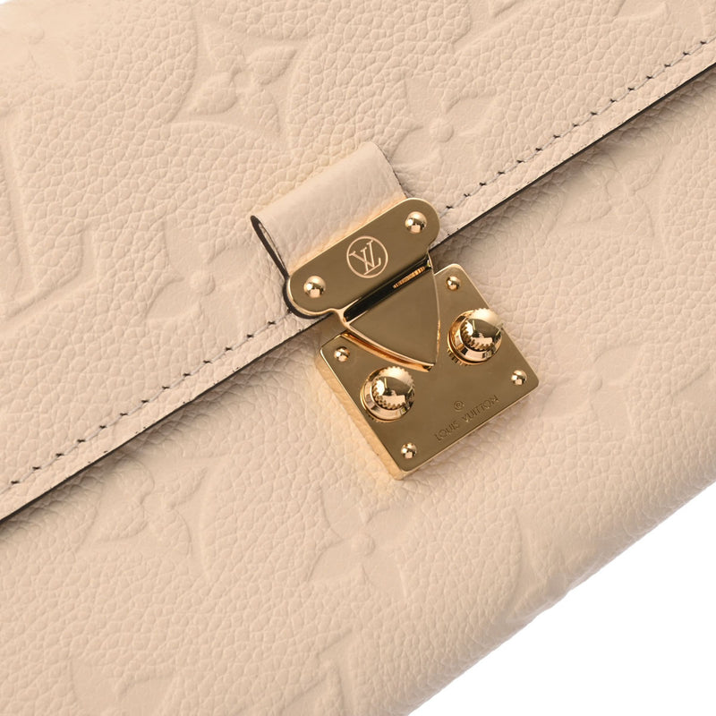 LOUIS VUITTON ルイヴィトン モノグラムアンプラント ポルトフォイユ サラ メティス クレーム M83276 レディース レザー 長財布 新同 中古 銀蔵