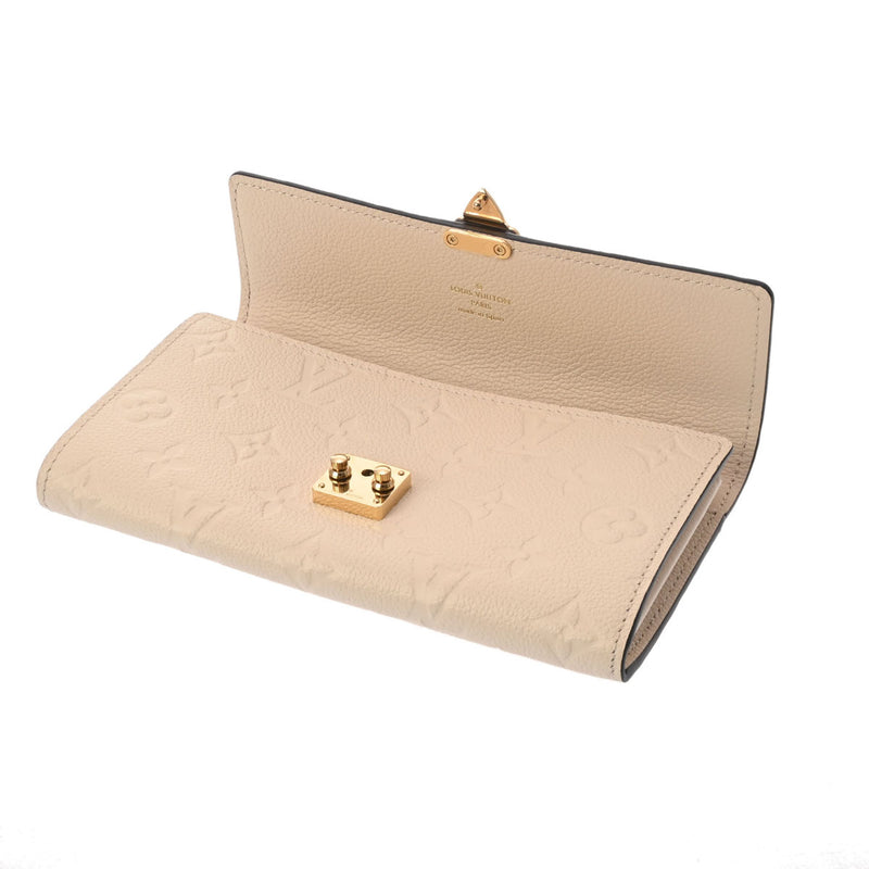 LOUIS VUITTON ルイヴィトン モノグラムアンプラント ポルトフォイユ サラ メティス クレーム M83276 レディース レザー 長財布 新同 中古 銀蔵