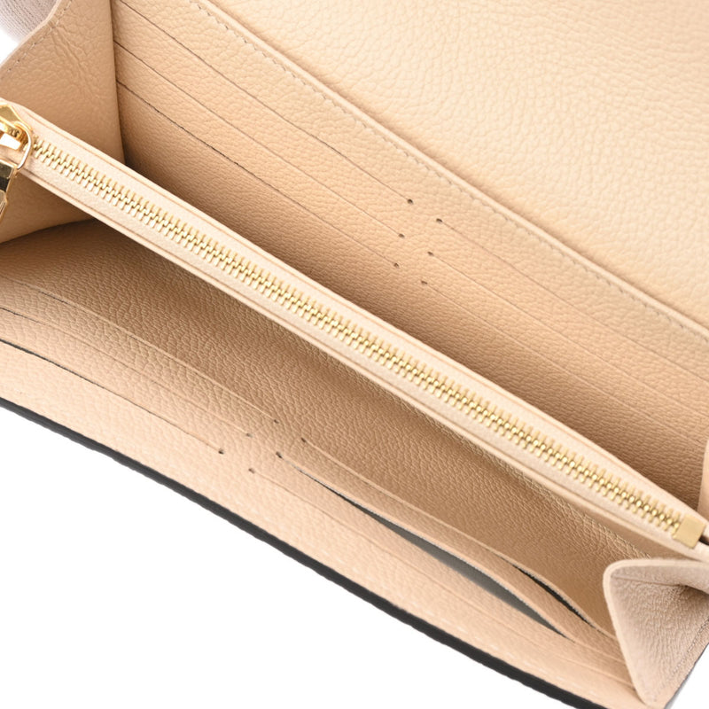 LOUIS VUITTON ルイヴィトン モノグラムアンプラント ポルトフォイユ サラ メティス クレーム M83276 レディース レザー 長財布 新同 中古 銀蔵