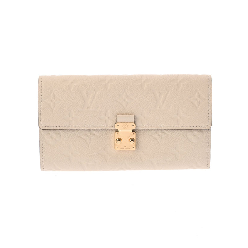 LOUIS VUITTON ルイヴィトン モノグラムアンプラント ポルトフォイユ サラ メティス クレーム M83276 レディース レザー 長財布 新同 中古 銀蔵