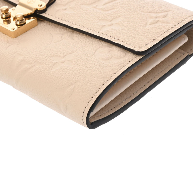 LOUIS VUITTON ルイヴィトン モノグラムアンプラント ポルトフォイユ サラ メティス クレーム M83276 レディース レザー 長財布 新同 中古 銀蔵
