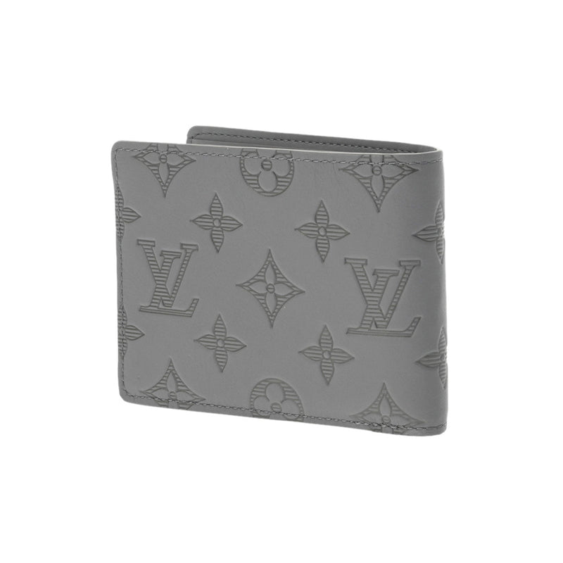 LOUIS VUITTON ルイヴィトン モノグラムシャドウ ミルティプル アンスラサイドグレー M81383 メンズ レザー 二つ折り財布 未使用 銀蔵