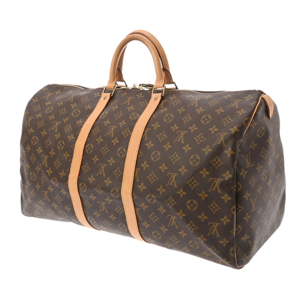 LOUIS VUITTON ルイヴィトン モノグラム キーポル 55 ブラウン M41424 ユニセックス モノグラムキャンバス ボストンバッグ ABランク 中古 銀蔵