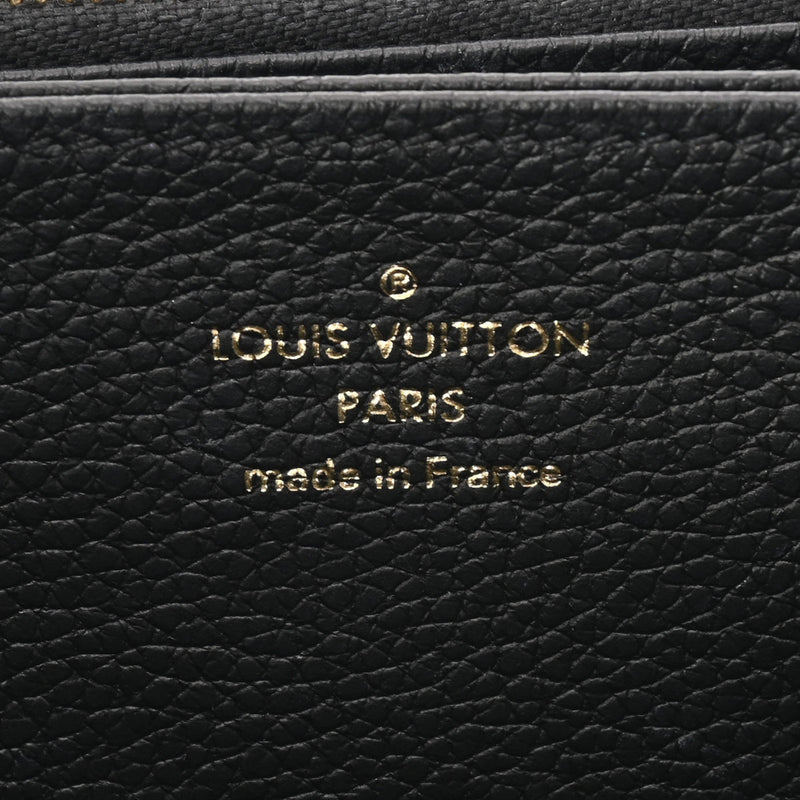 LOUIS VUITTON ルイヴィトン モノグラムアンプラント ジッピーウォレット ブラック/ベージュ M80481 レディース レザー 長財布 Bランク 中古 銀蔵