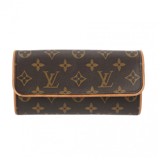LOUIS VUITTON ルイヴィトン モノグラム ポシェットツイン PM ブラウン M51854 レディース モノグラムキャンバス ショルダーバッグ Bランク 中古 銀蔵