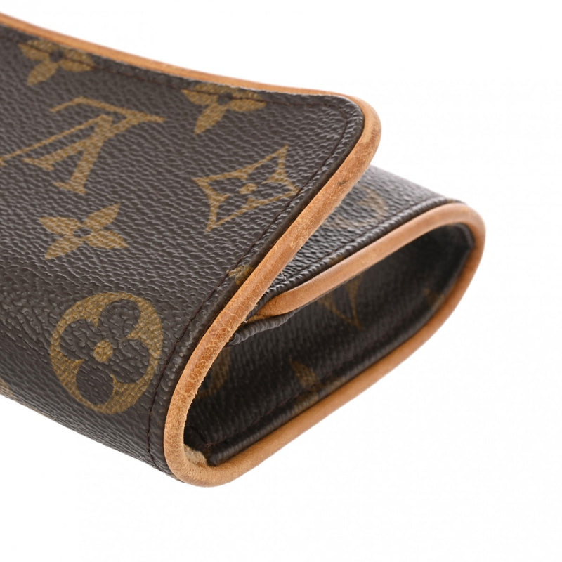 LOUIS VUITTON ルイヴィトン モノグラム ポシェットツイン PM ブラウン M51854 レディース モノグラムキャンバス ショルダーバッグ Bランク 中古 銀蔵