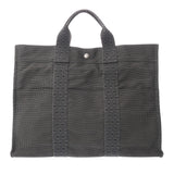 HERMES エルメス エールライン MM グレー ユニセックス キャンバス トートバッグ ABランク 中古 銀蔵