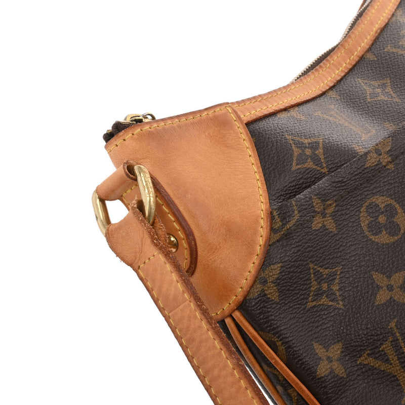 LOUIS VUITTON ルイヴィトン モノグラム オデオンMM ブラウン M56389 レディース モノグラムキャンバス ショルダーバッグ Bランク 中古 銀蔵