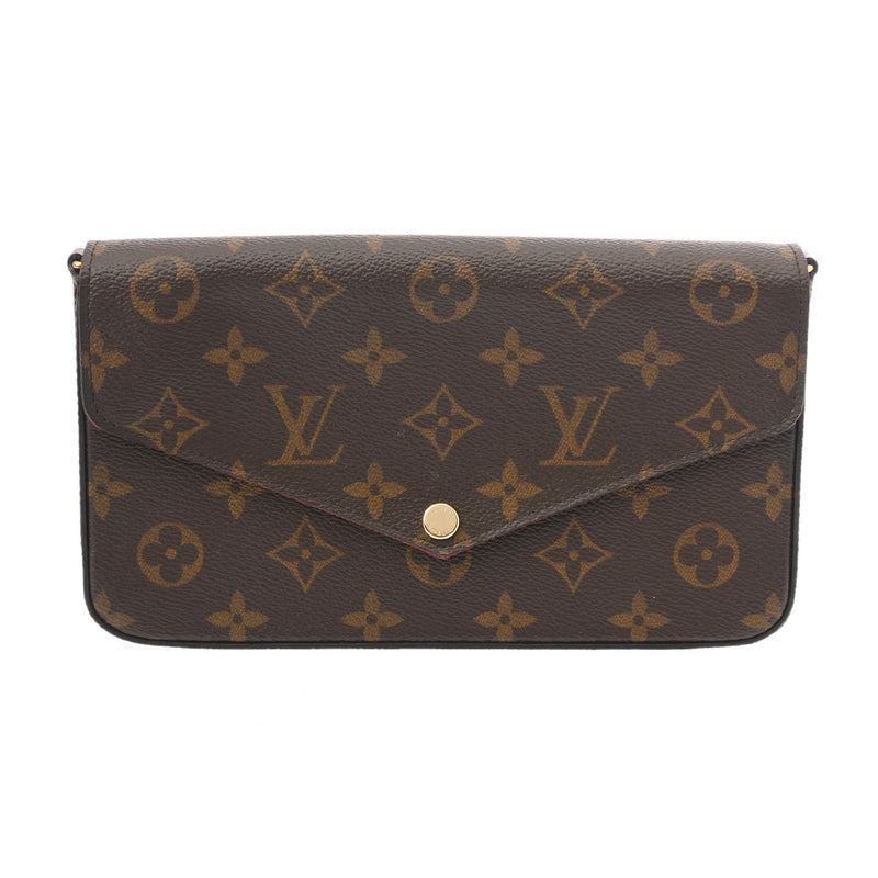 LOUIS VUITTON ルイヴィトン モノグラム ポシェットフェリシー フューシャ M81896 レディース モノグラムキャンバス ショルダーバッグ ABランク 中古 銀蔵